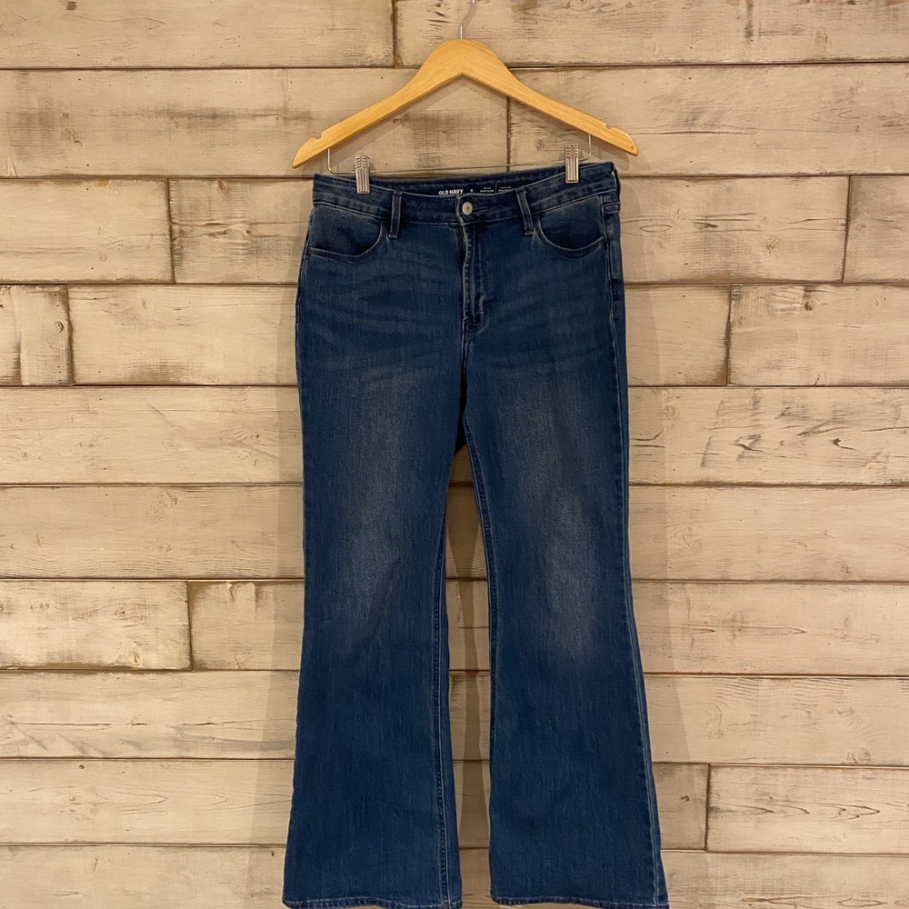 Old Navy Dark Blue Flare Jeans
